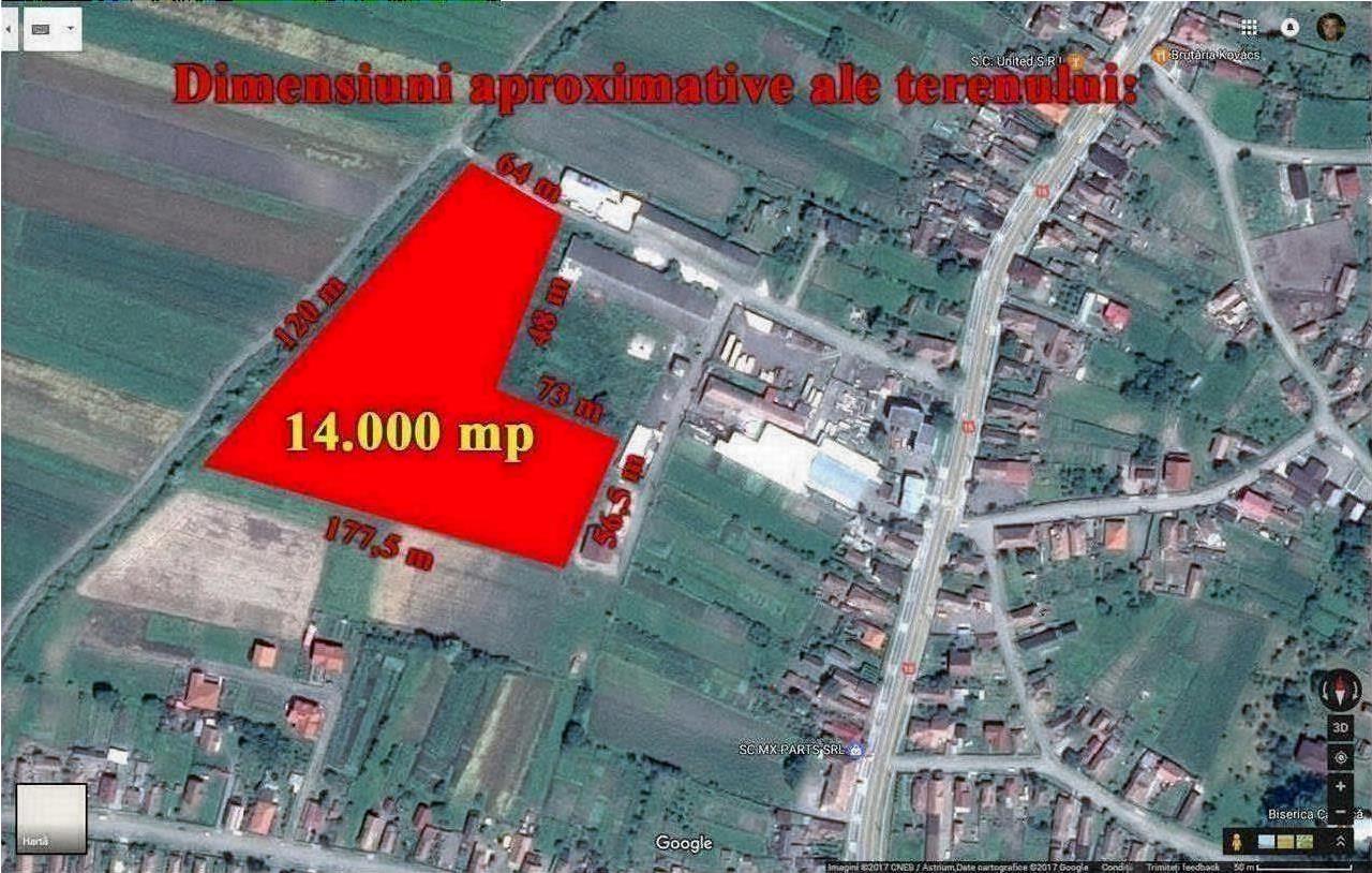 De vanzare teren intravilan 14.000 m2 Ernei, Mures